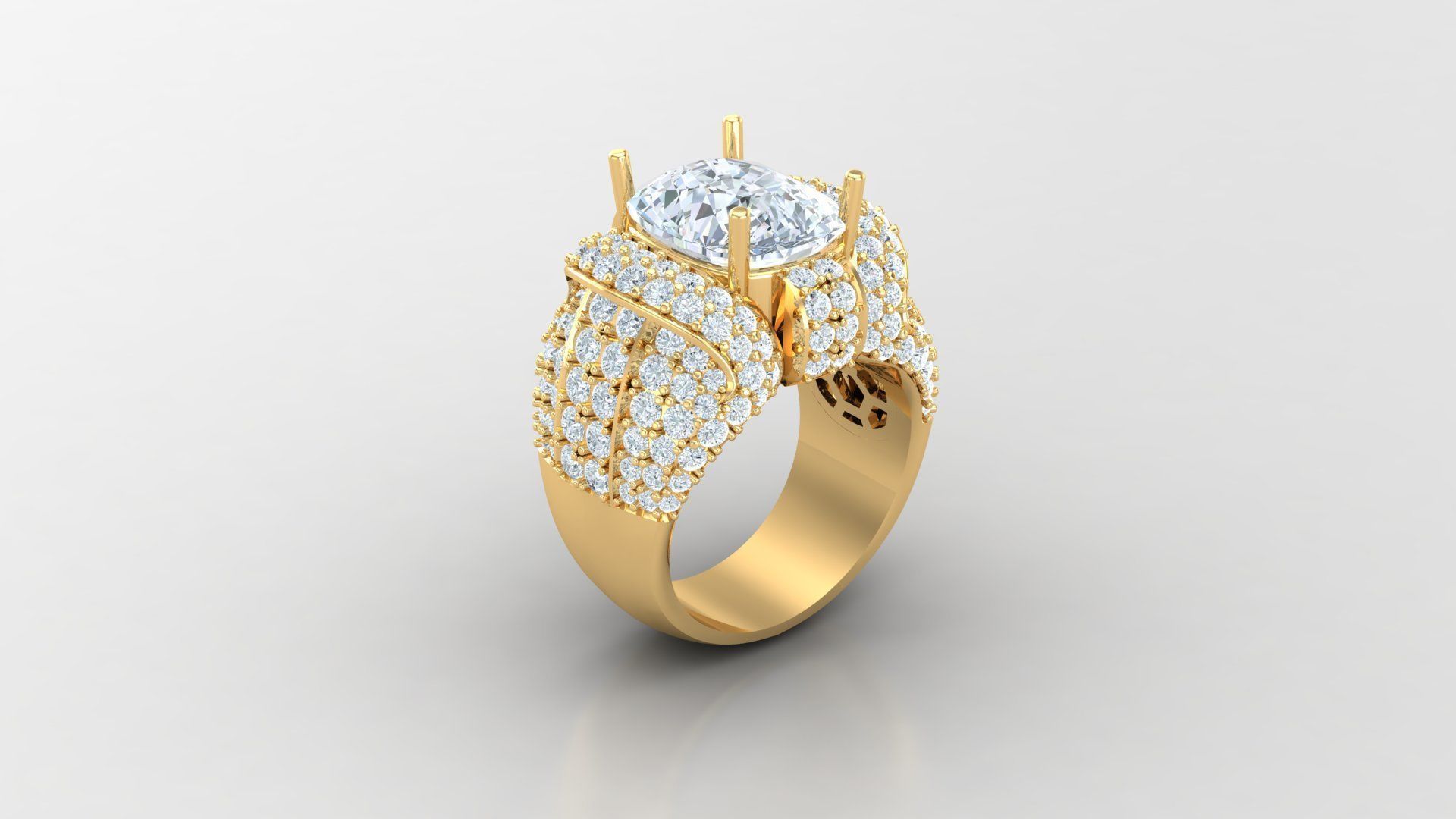 Diamond Man Ring Cad  MR  2 3D print model_1