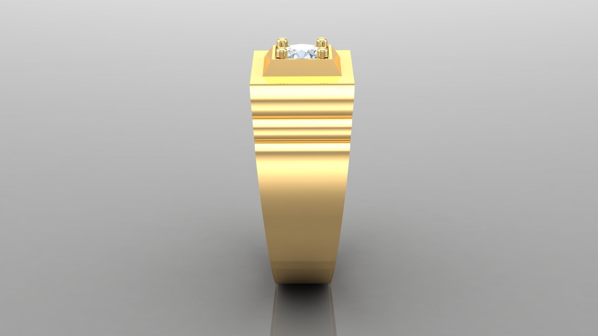 Diamond Man Ring Cad MR 191 3D print model_3