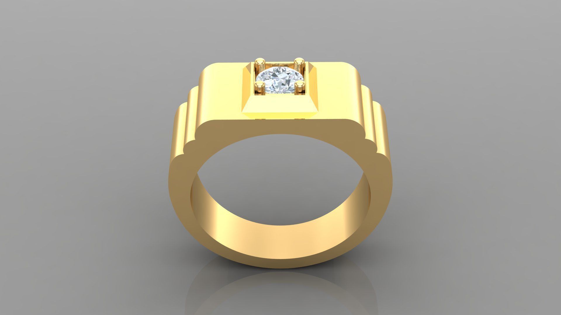 Diamond Man Ring Cad MR 191 3D print model_2