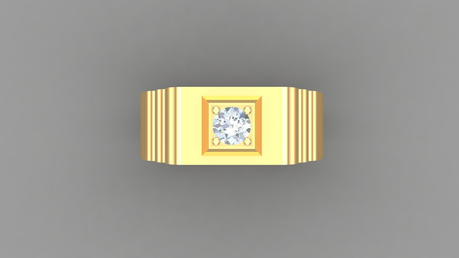 Diamond Man Ring Cad MR 191 3D print model_4
