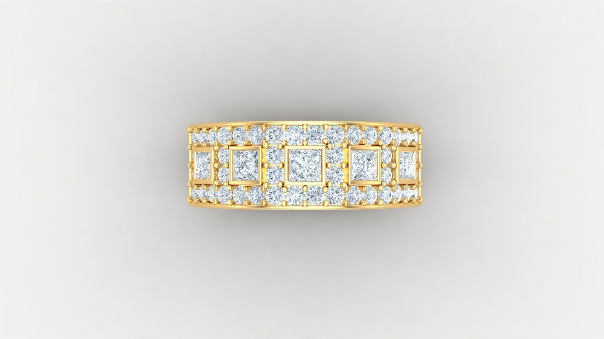 Diamond Man Ring Cad  MR  189 3D print model_4