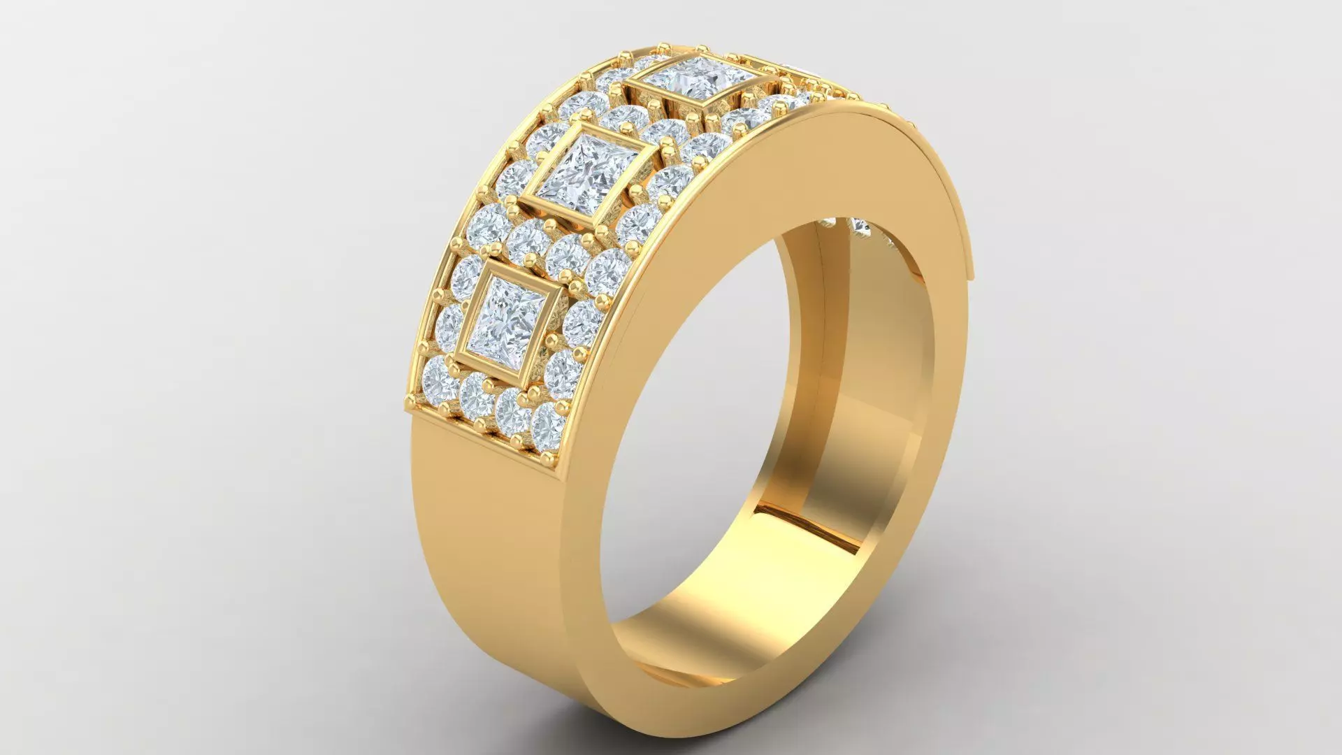 Diamond Man Ring Cad  MR  189 3D print model_0