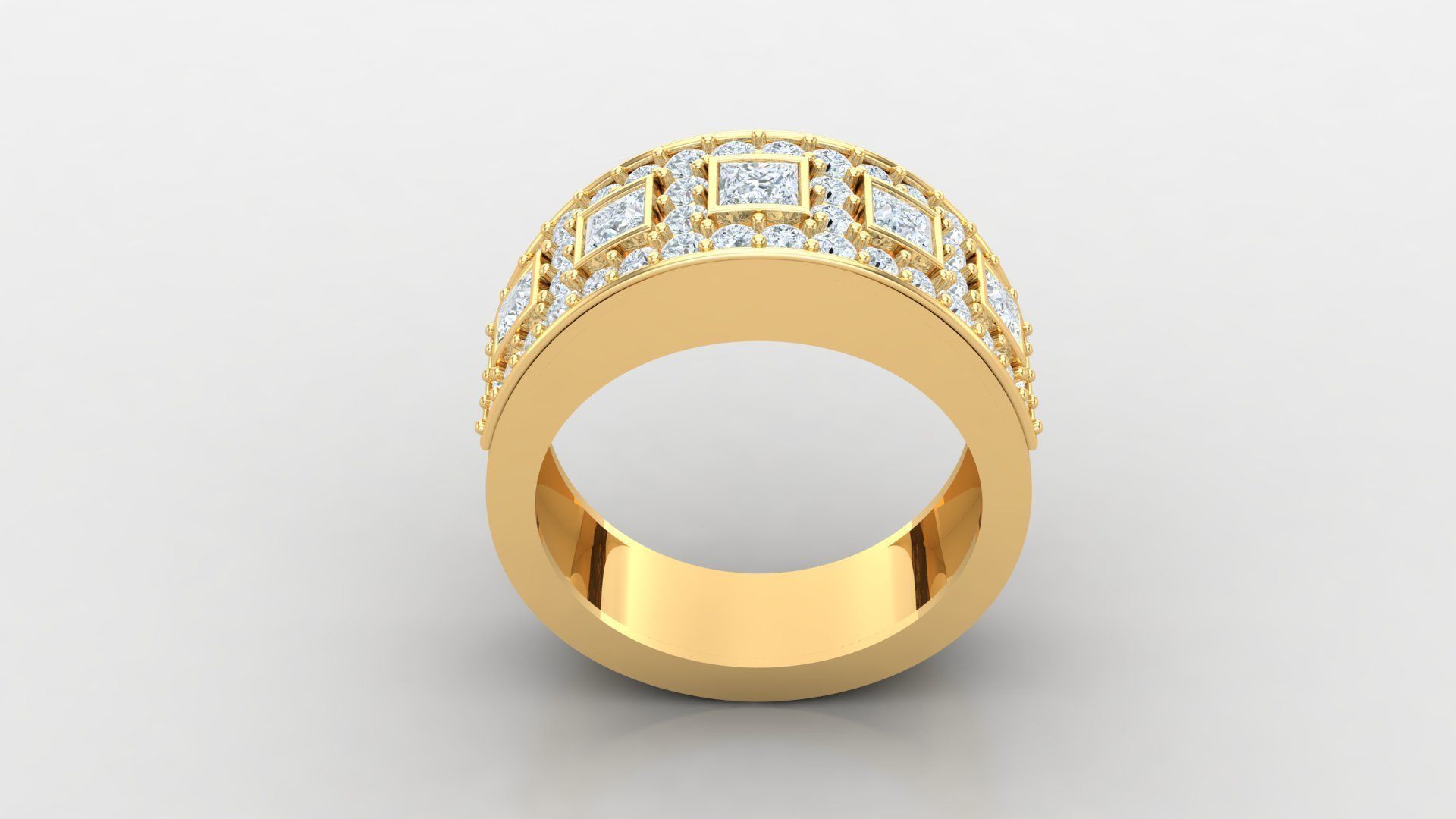 Diamond Man Ring Cad  MR  189 3D print model_2