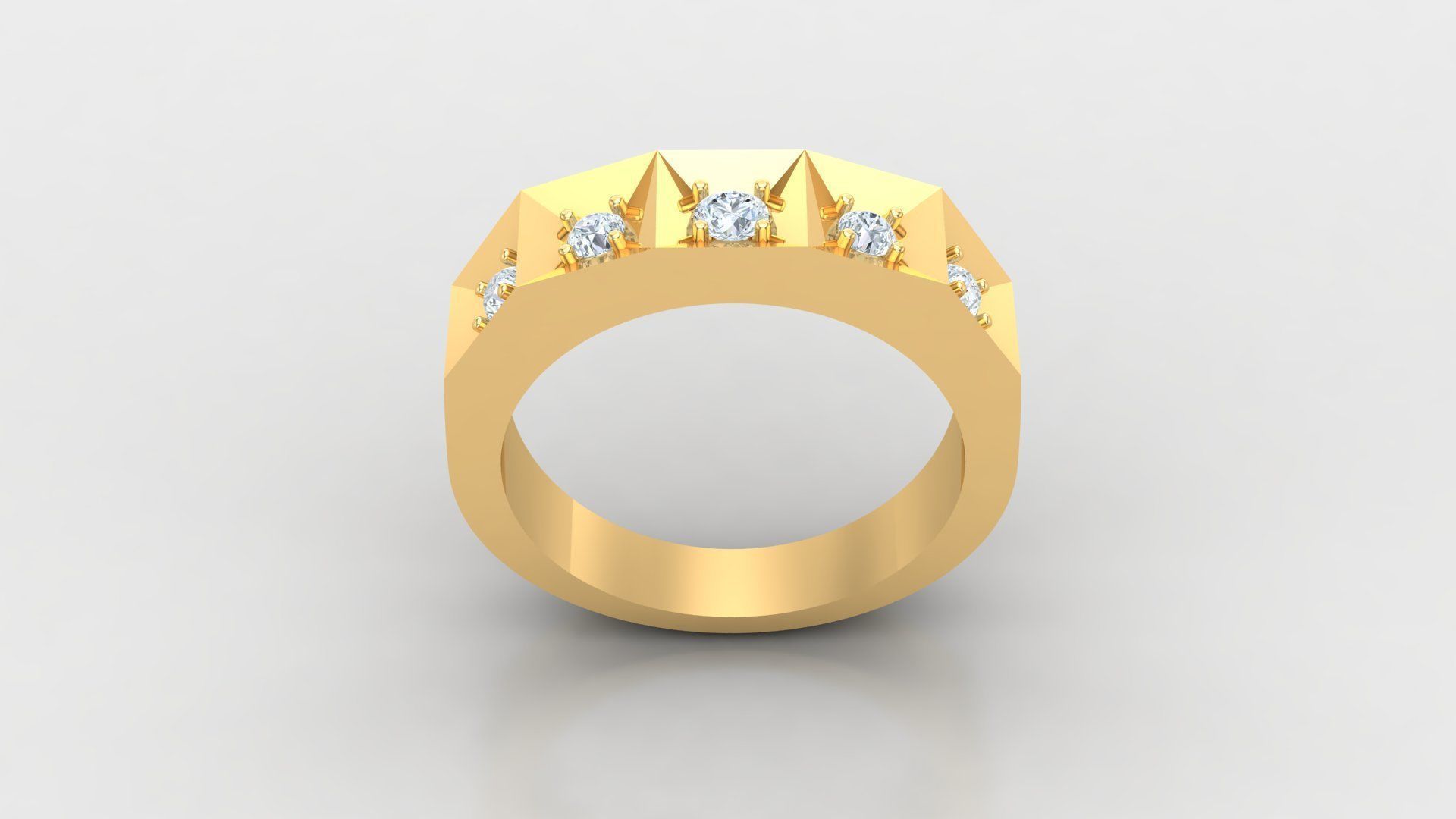 Diamond Man Ring Cad MR 188 3D print model_2