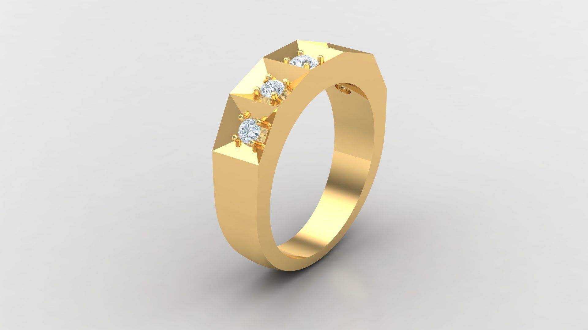 Diamond Man Ring Cad MR 188 3D print model_1