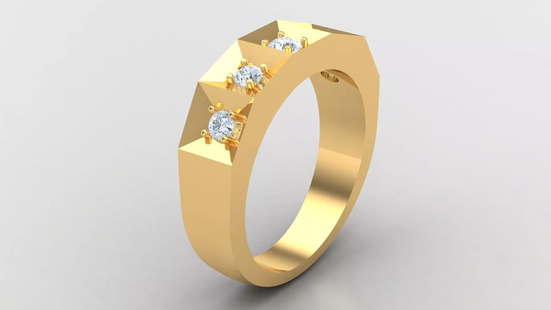 Diamond Man Ring Cad MR 188 3D print model_0