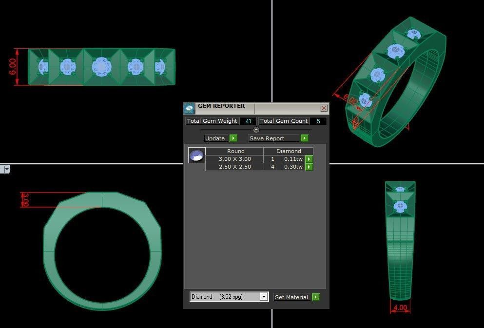 Diamond Man Ring Cad MR 188 3D print model_6