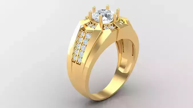 Diamond Man Ring Cad  MR  187