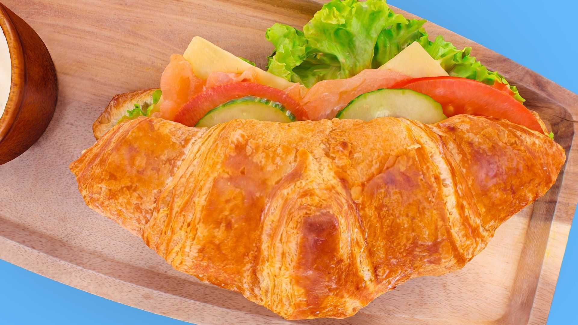 Croissant norweski 3D model for AR 3D model_11