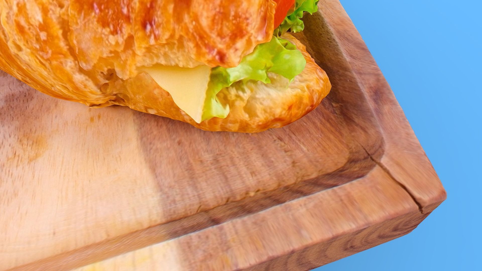 Croissant norweski 3D model for AR 3D model_6