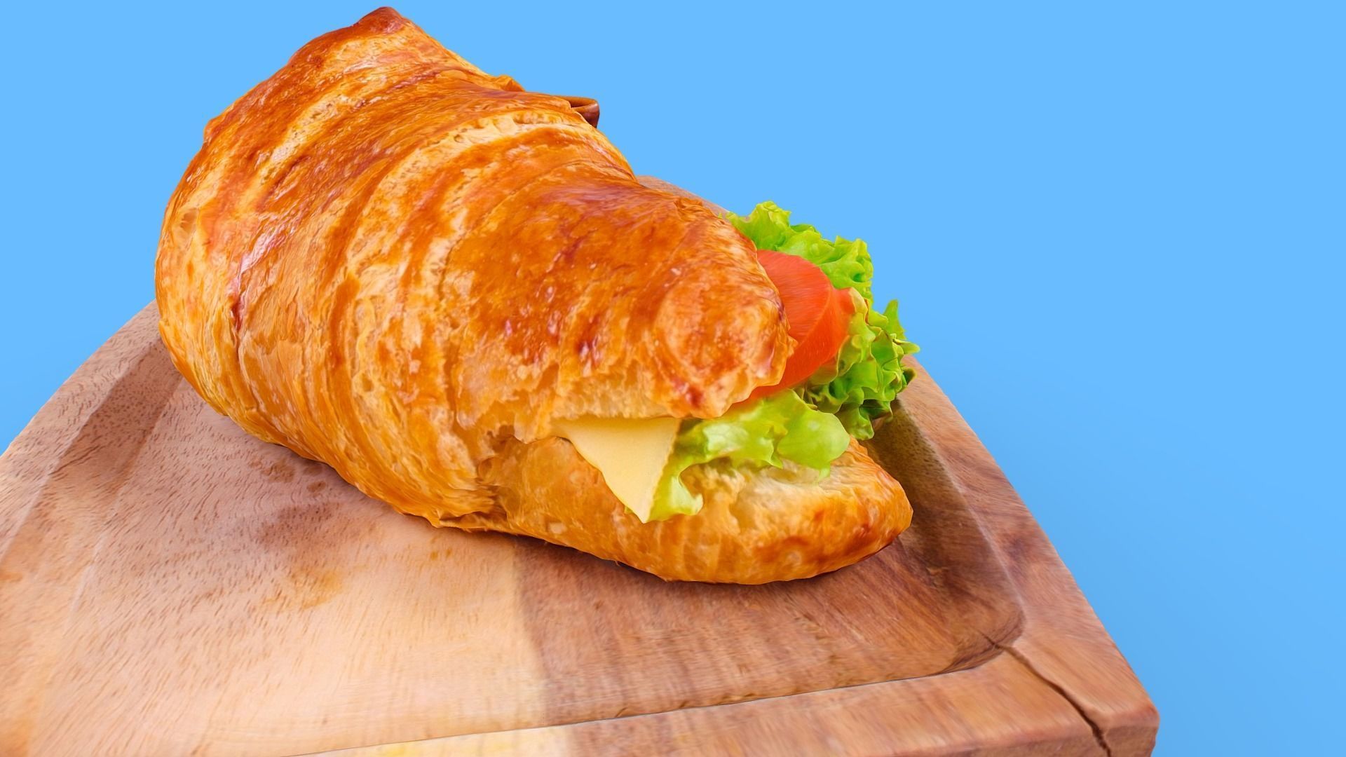 Croissant norweski 3D model for AR 3D model_12