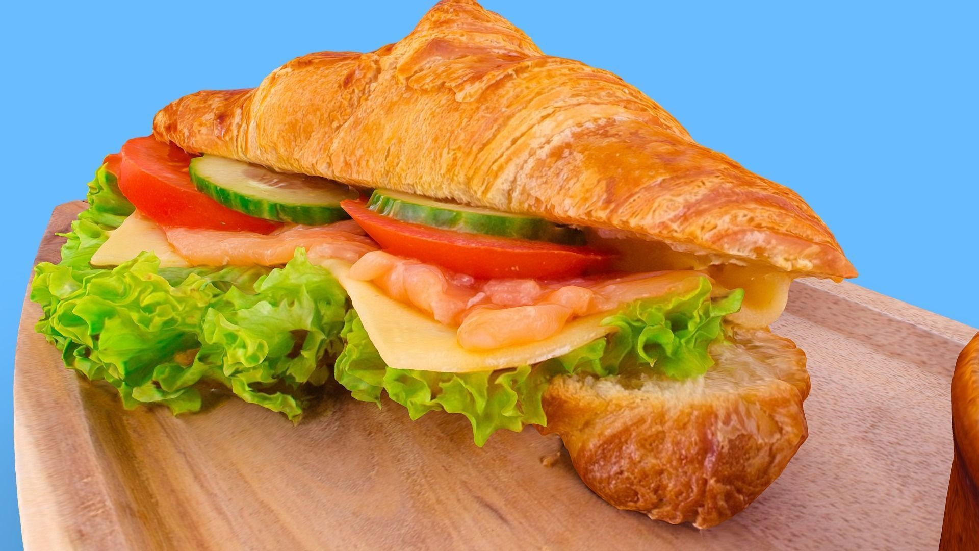 Croissant norweski 3D model for AR 3D model_18