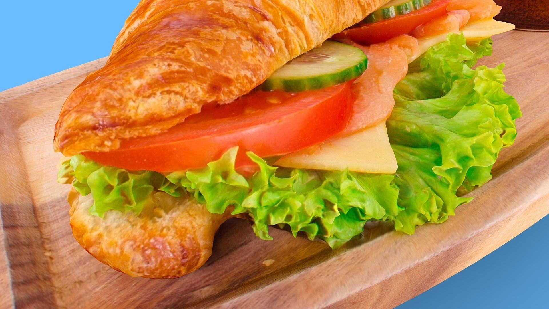 Croissant norweski 3D model for AR 3D model_1