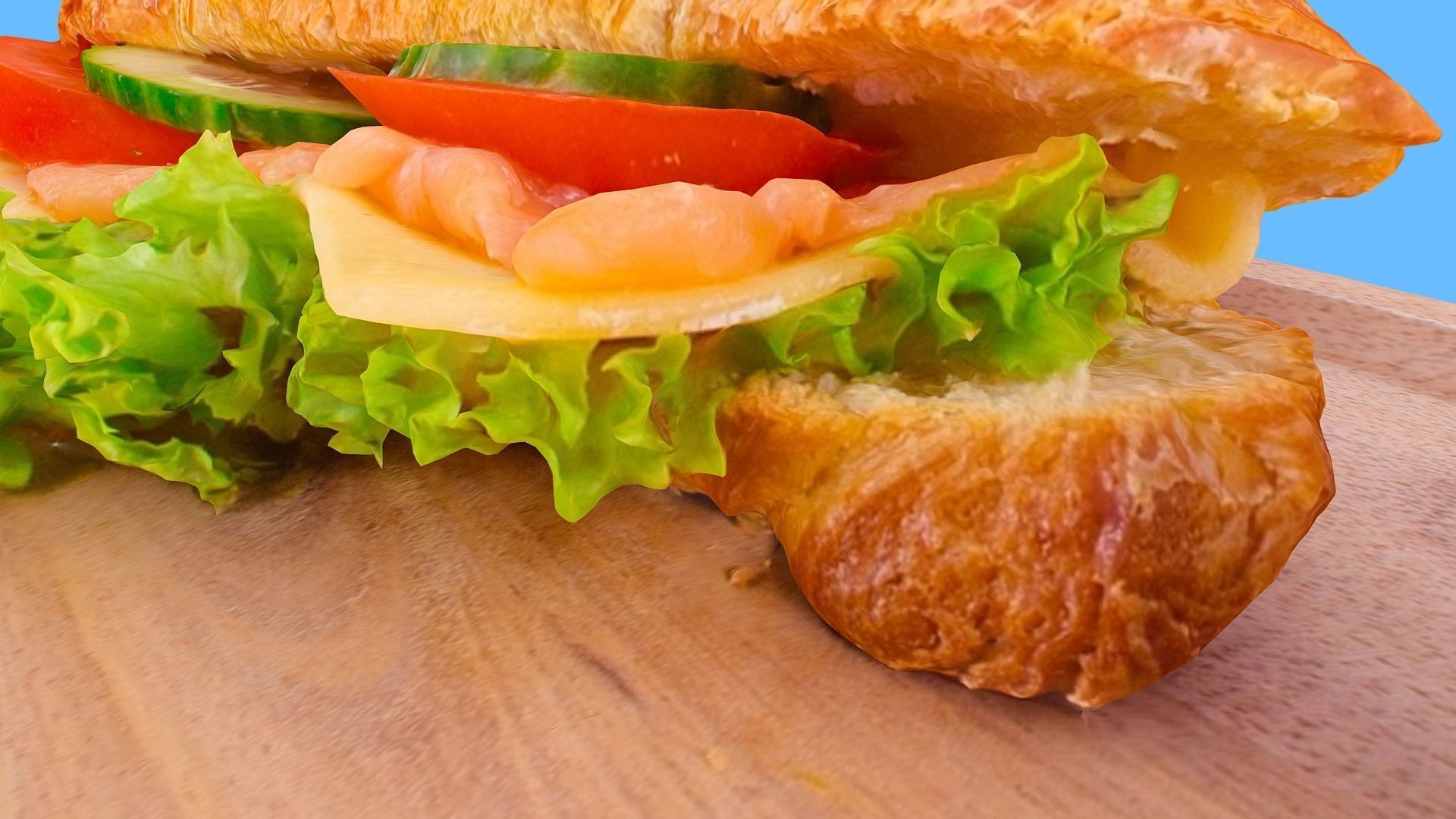 Croissant norweski 3D model for AR 3D model_16