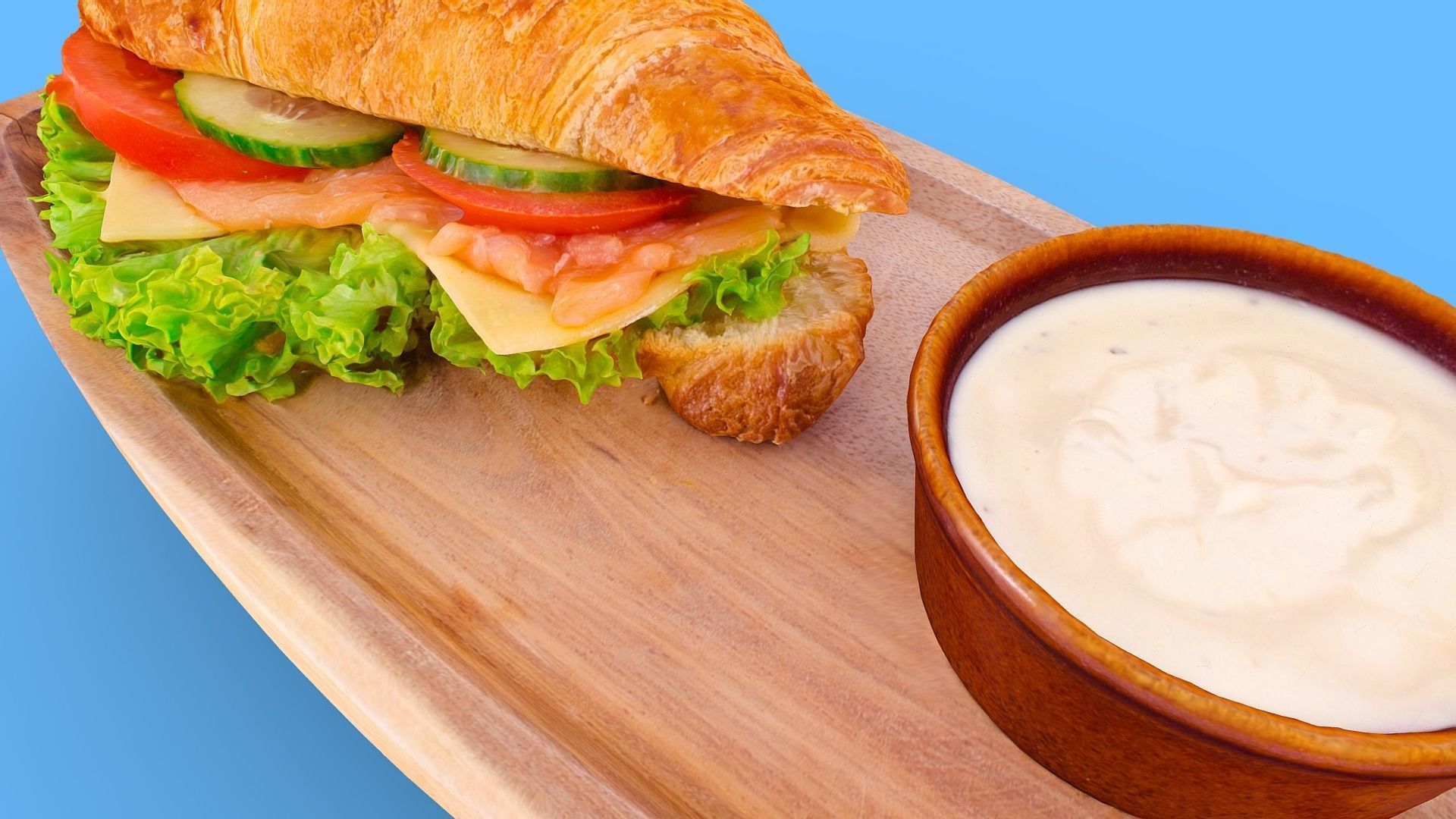 Croissant norweski 3D model for AR 3D model_15