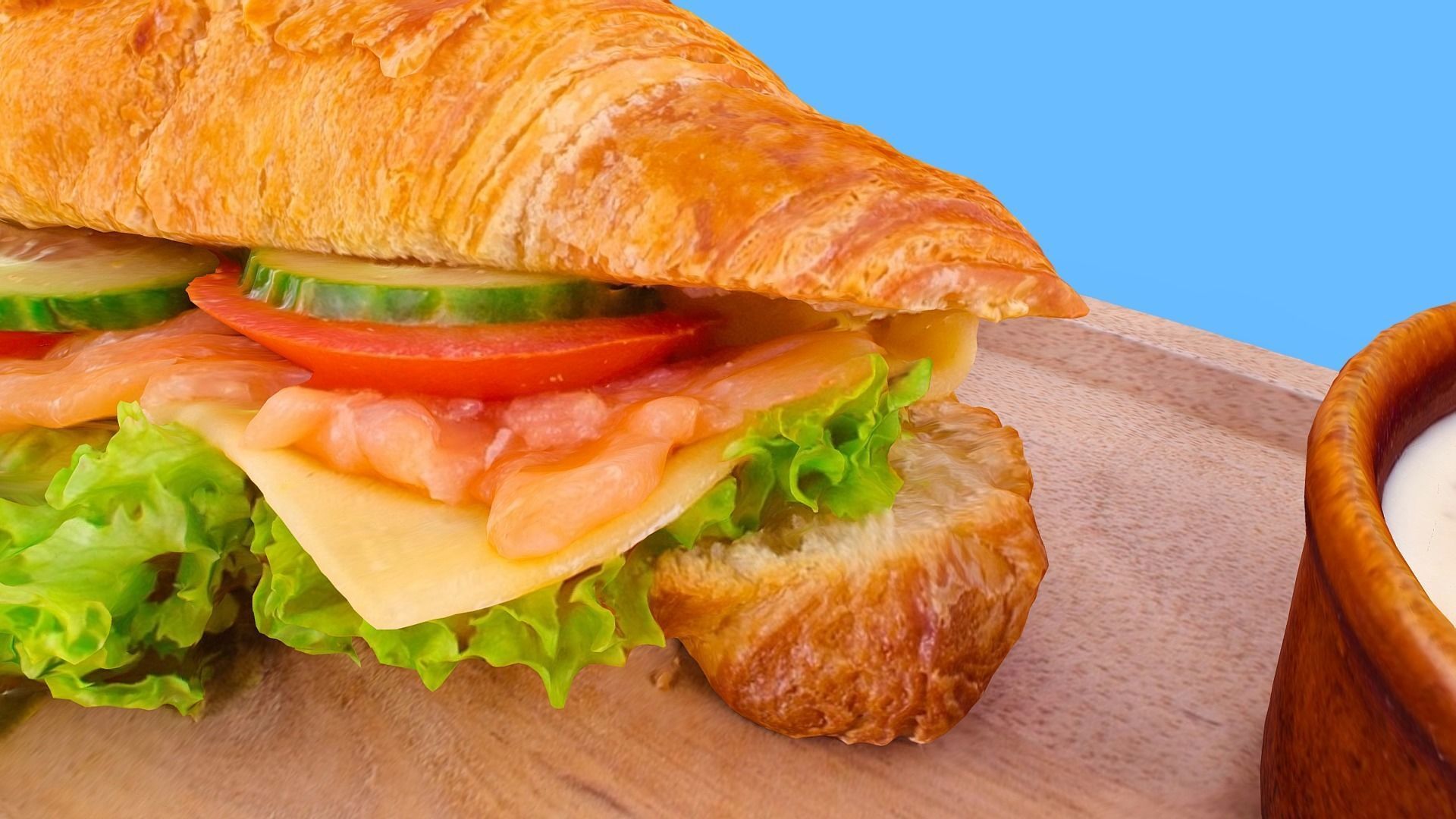 Croissant norweski 3D model for AR 3D model_3