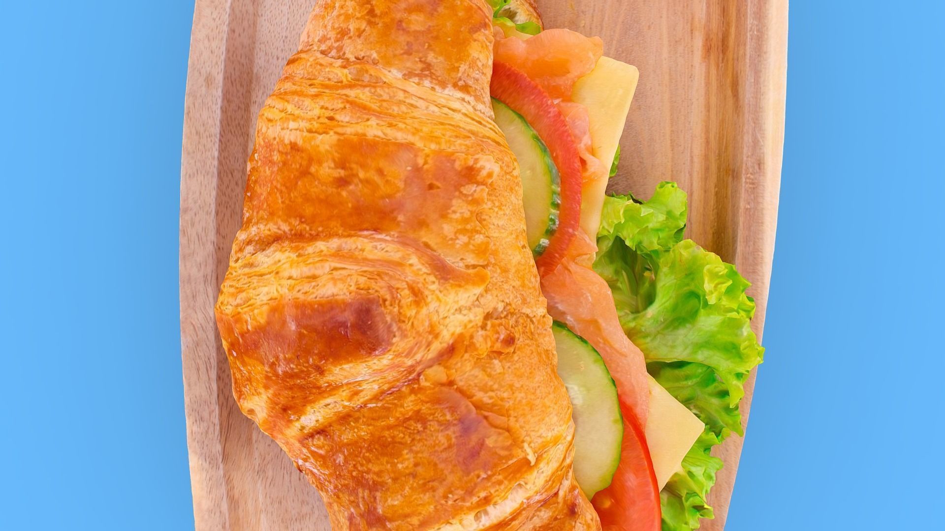 Croissant norweski 3D model for AR 3D model_10