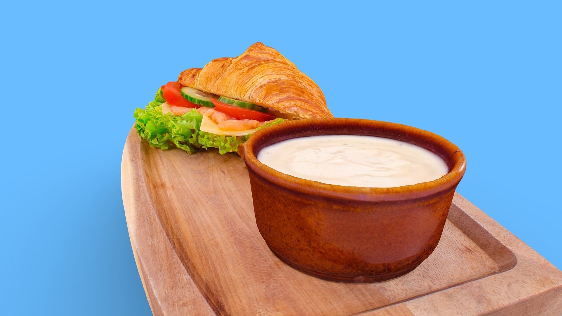 Croissant norweski 3D model for AR 3D model_5