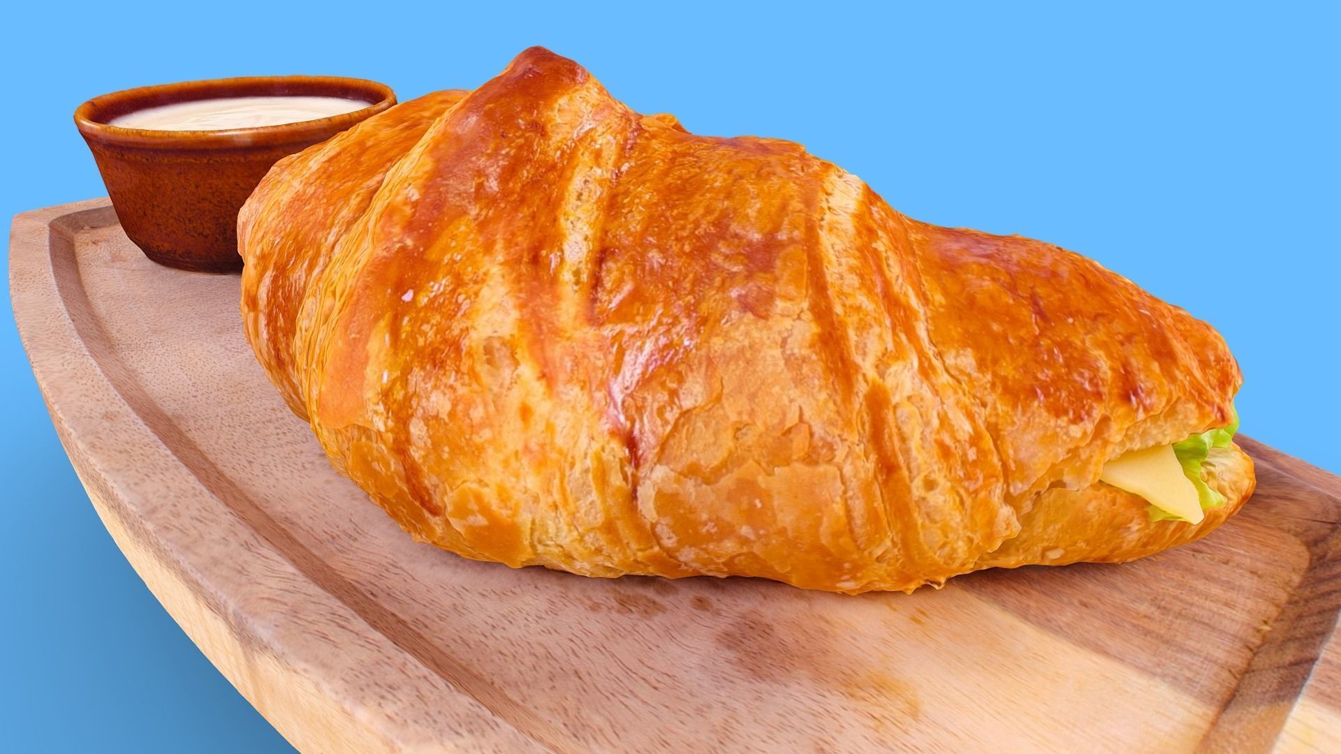 Croissant norweski 3D model for AR 3D model_8
