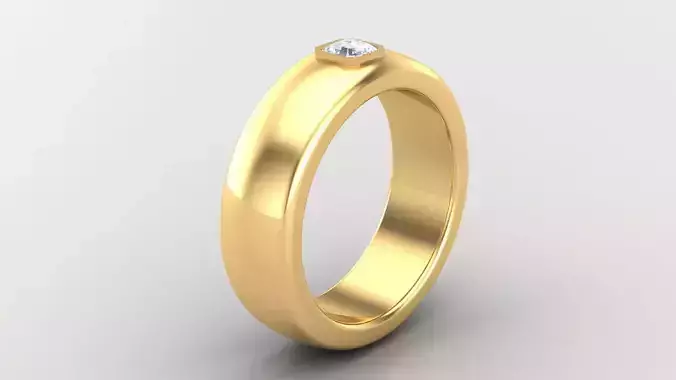 Diamond Man Ring Cad  MR  182 3D print model