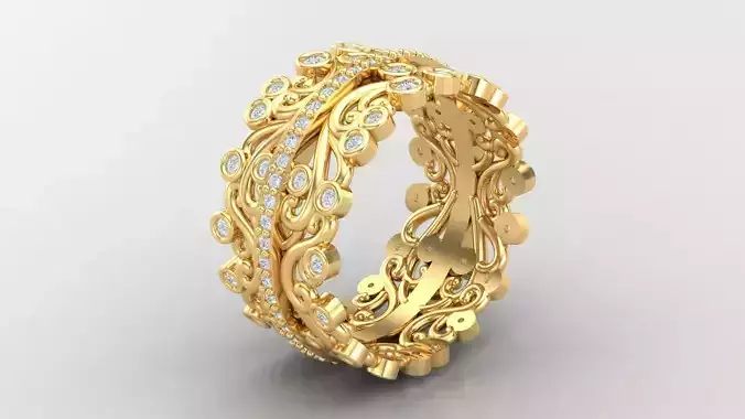 Diamond Man Ring Cad  MR  180 3D print model