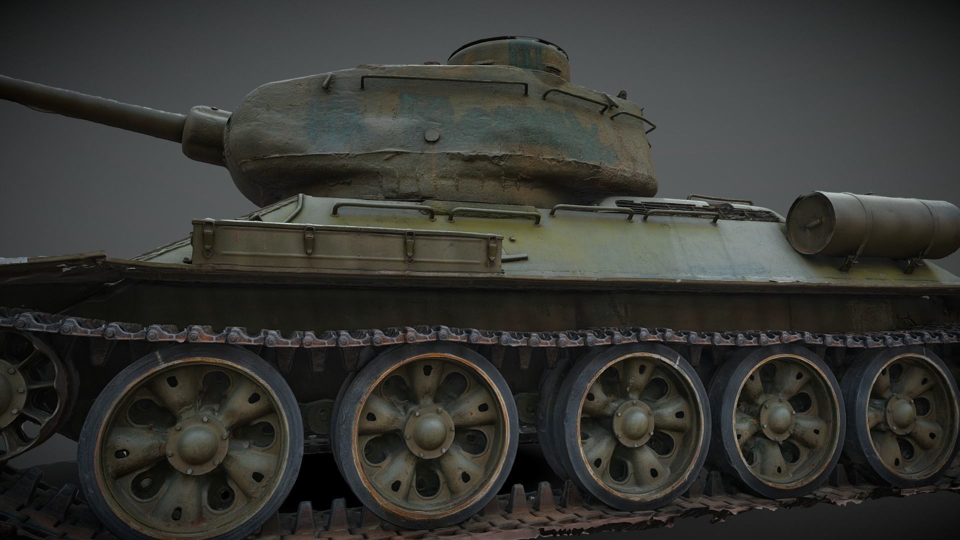 Tank T-34-85 Realistic raw scan 3D model_5