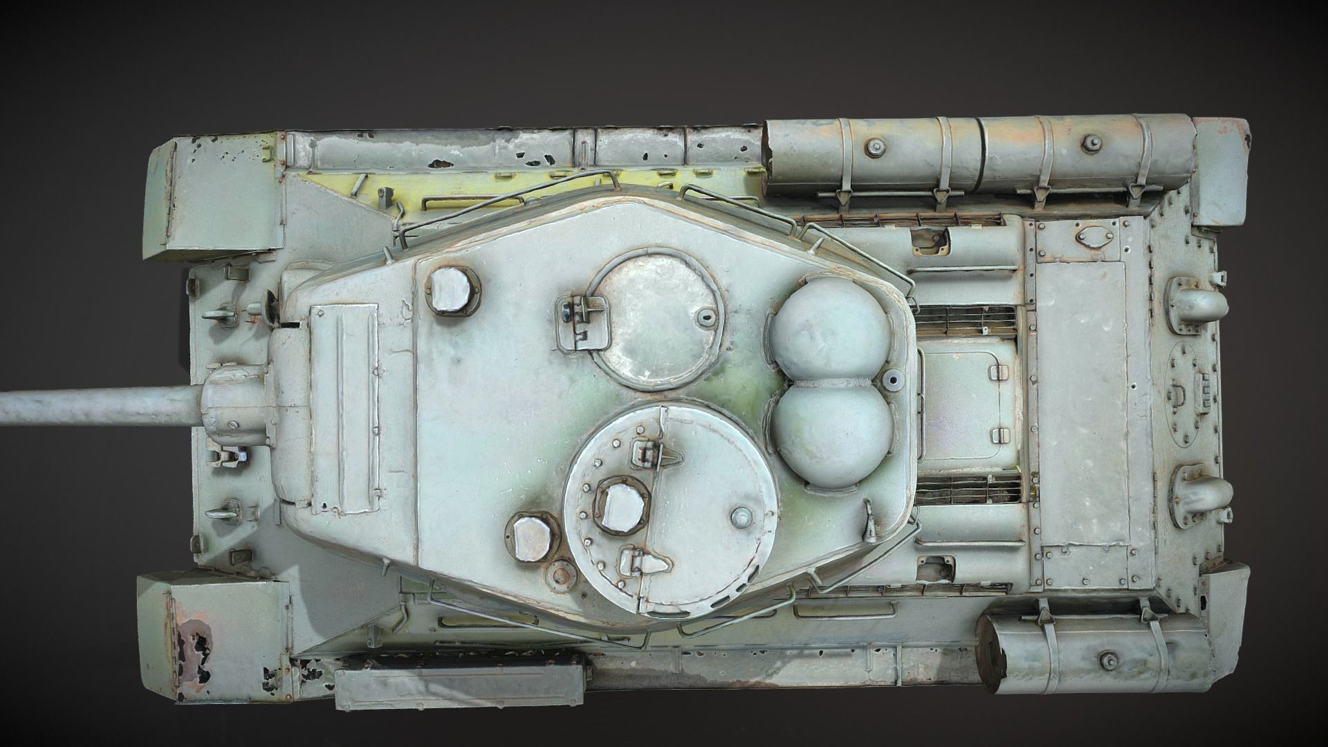 Tank T-34-85 Realistic raw scan 3D model_4
