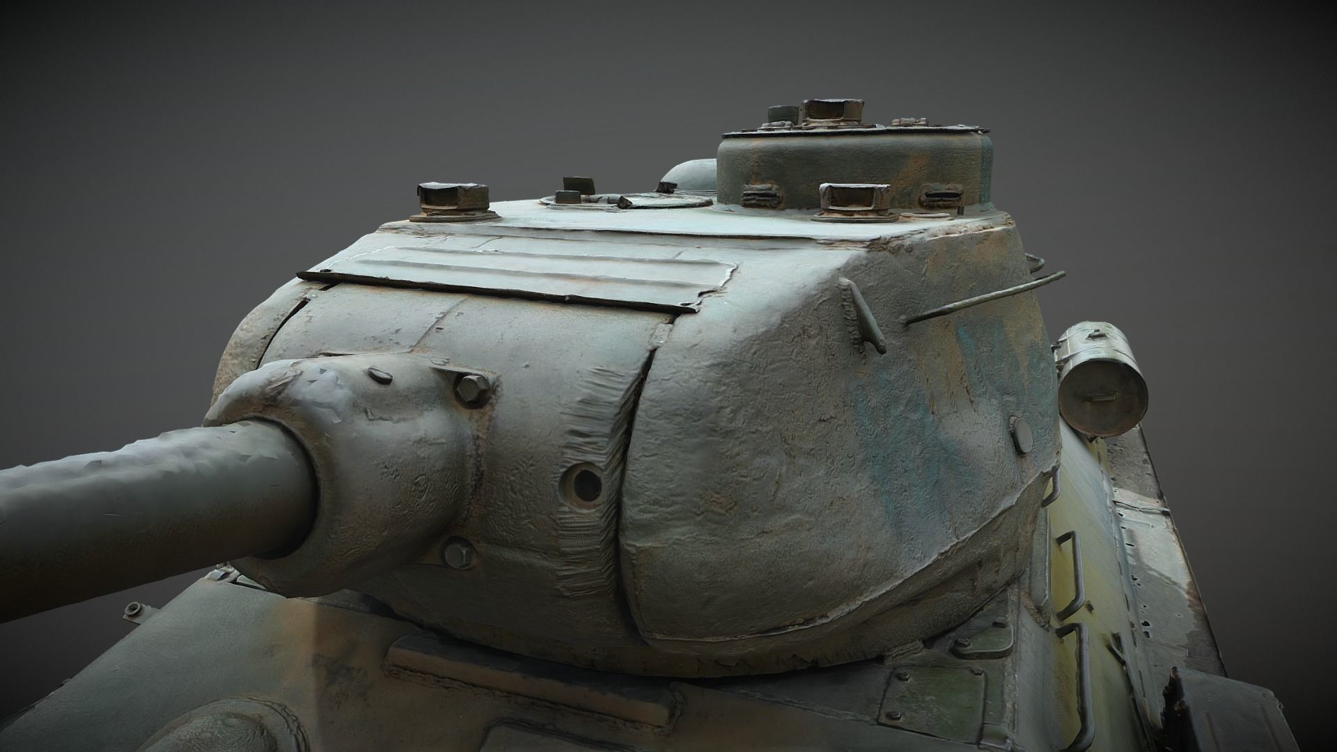 Tank T-34-85 Realistic raw scan 3D model_11