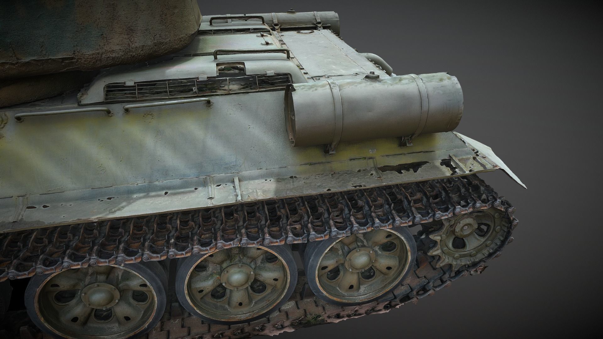 Tank T-34-85 Realistic raw scan 3D model_19