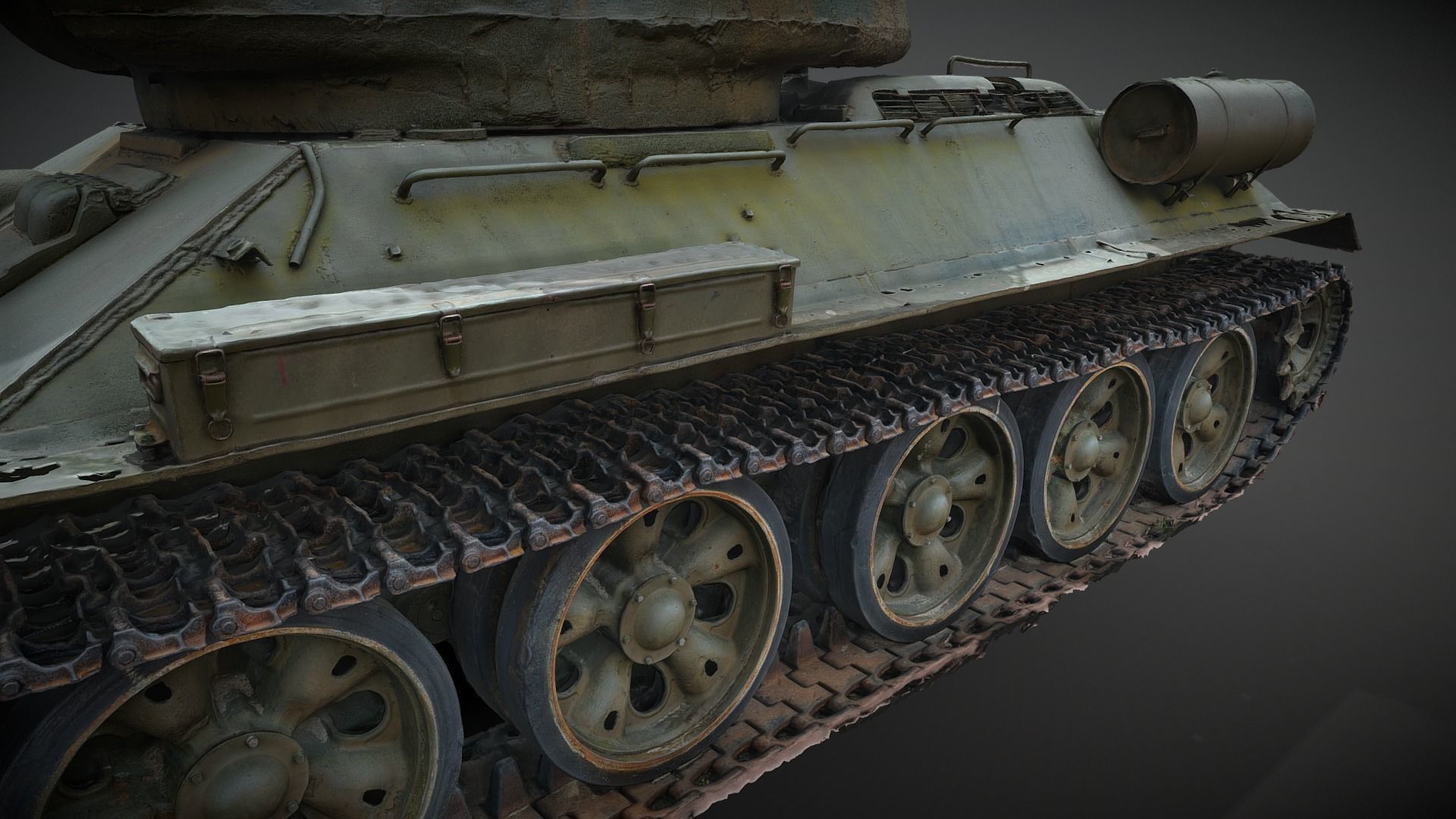 Tank T-34-85 Realistic raw scan 3D model_20