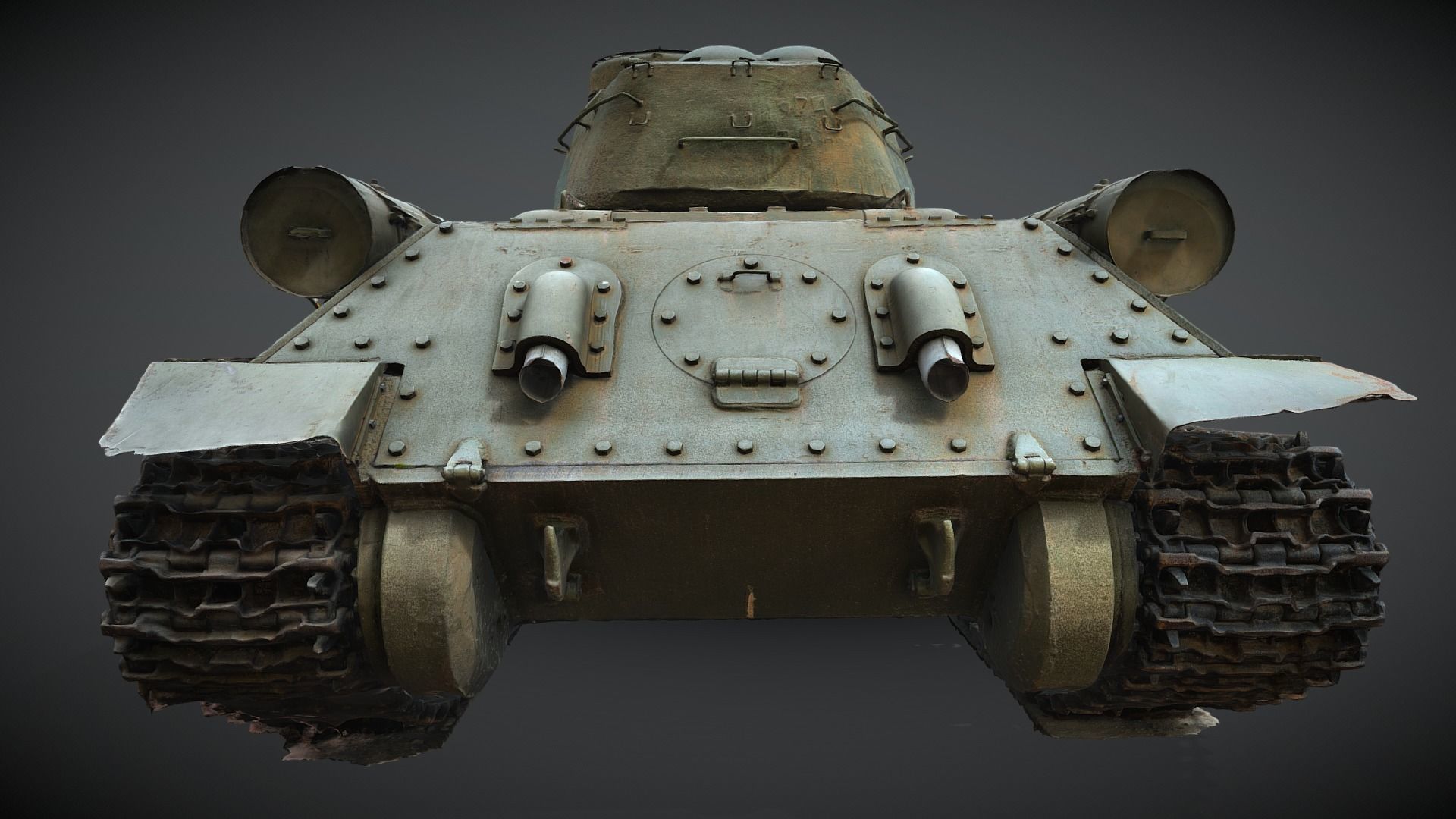 Tank T-34-85 Realistic raw scan 3D model_3