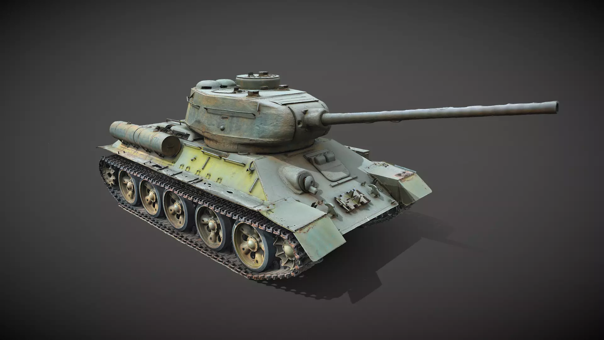 Tank T-34-85 Realistic raw scan 3D model_0