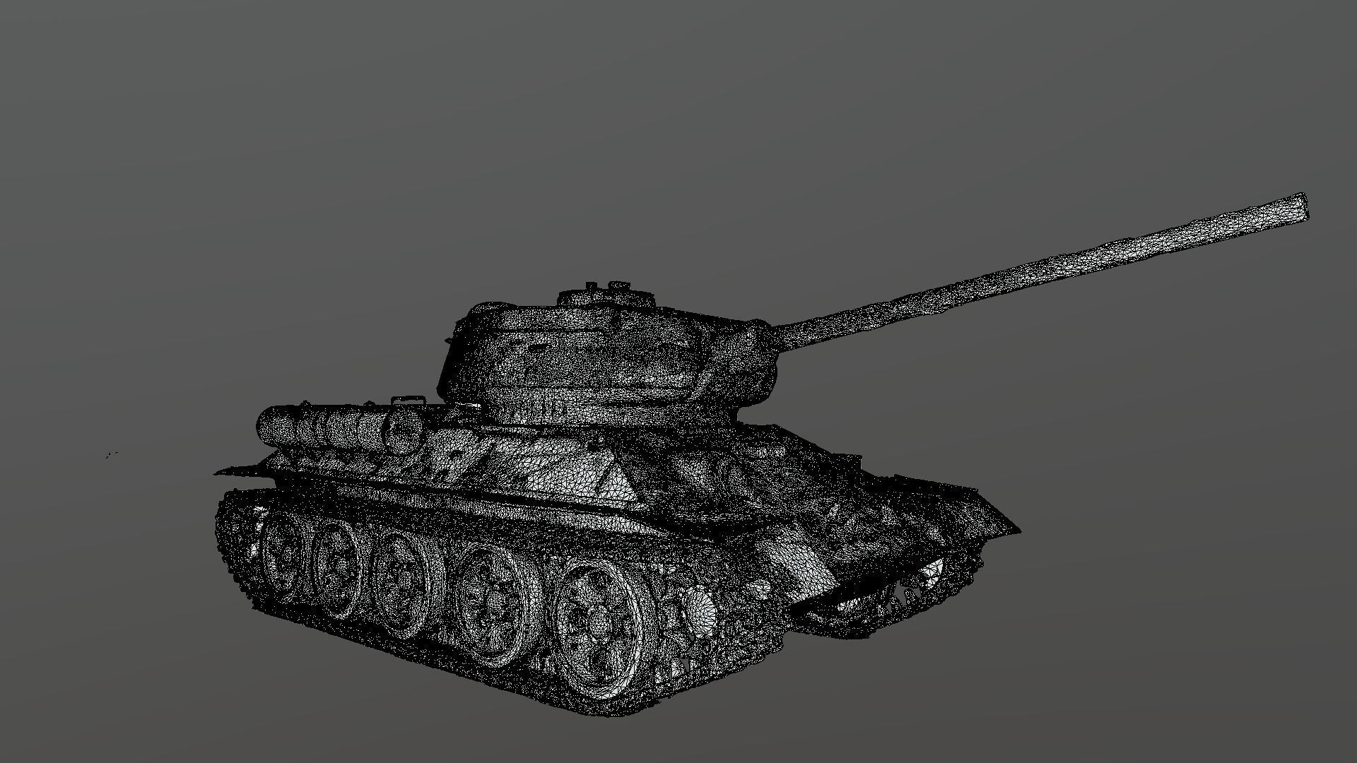 Tank T-34-85 Realistic raw scan 3D model_6
