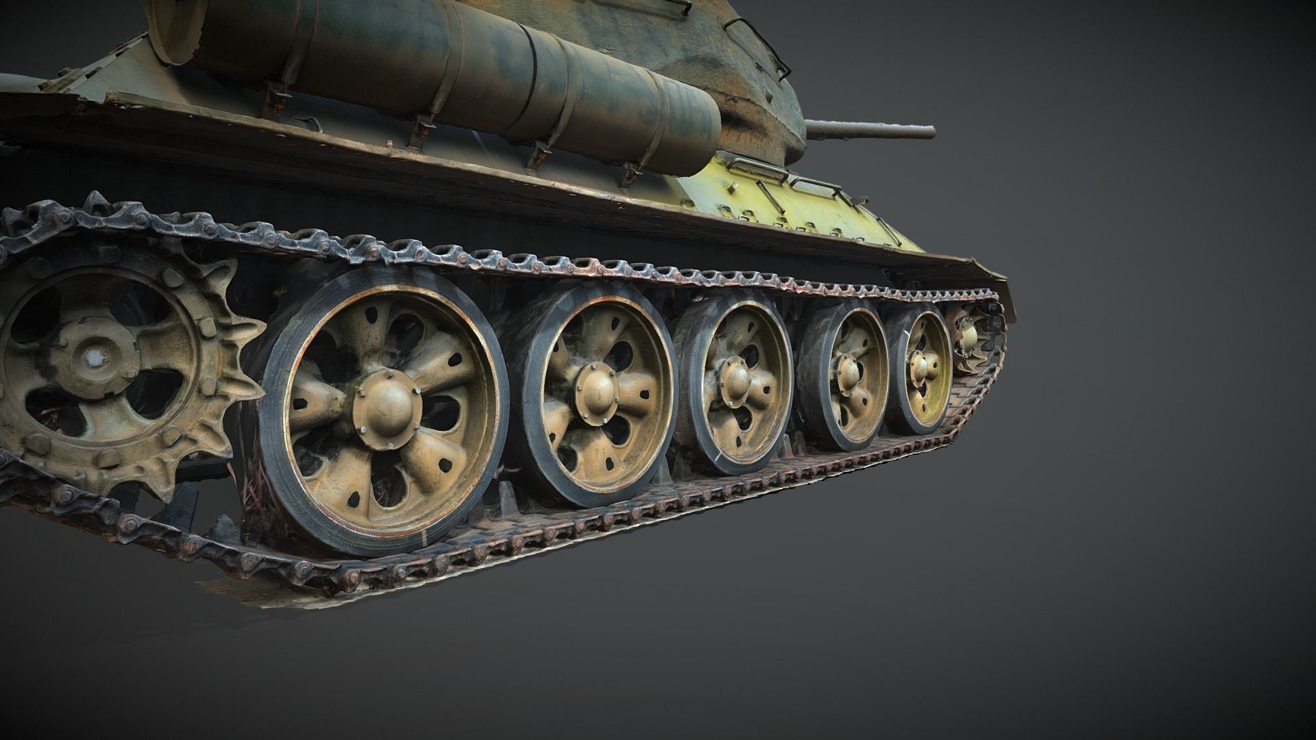Tank T-34-85 Realistic raw scan 3D model_17