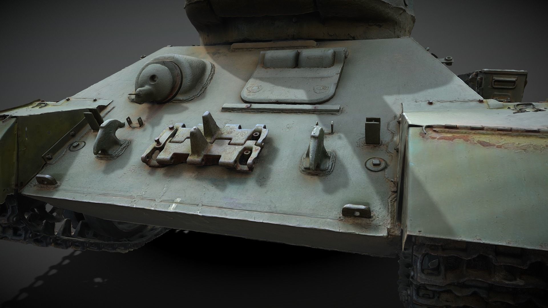 Tank T-34-85 Realistic raw scan 3D model_2
