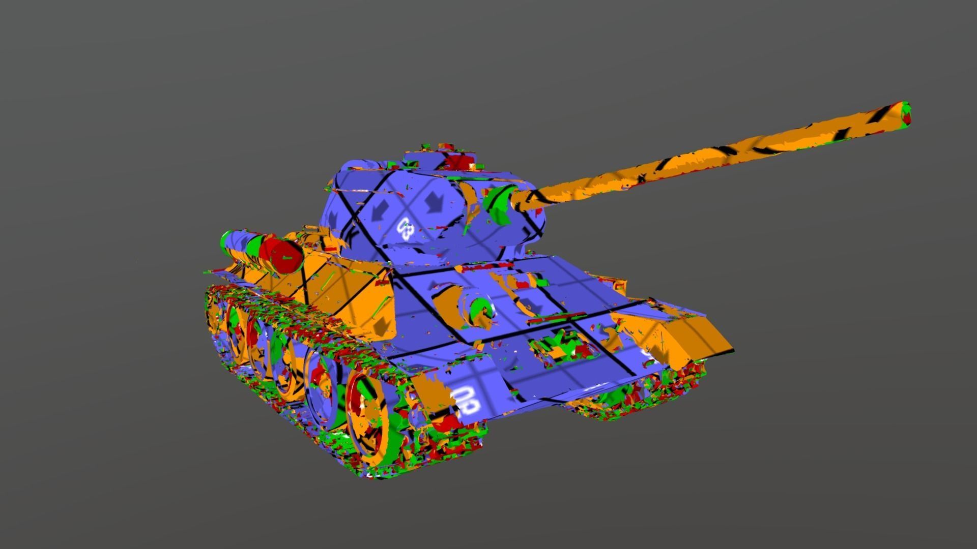 Tank T-34-85 Realistic raw scan 3D model_7