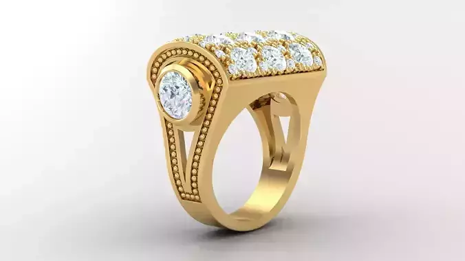 Diamond Man Ring Cad  MR  173 3D print model