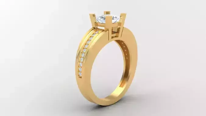 Diamond Man Ring Cad  MR  172 3D print model
