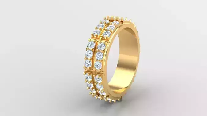 Diamond Man Ring Cad  MR  171 3D print model