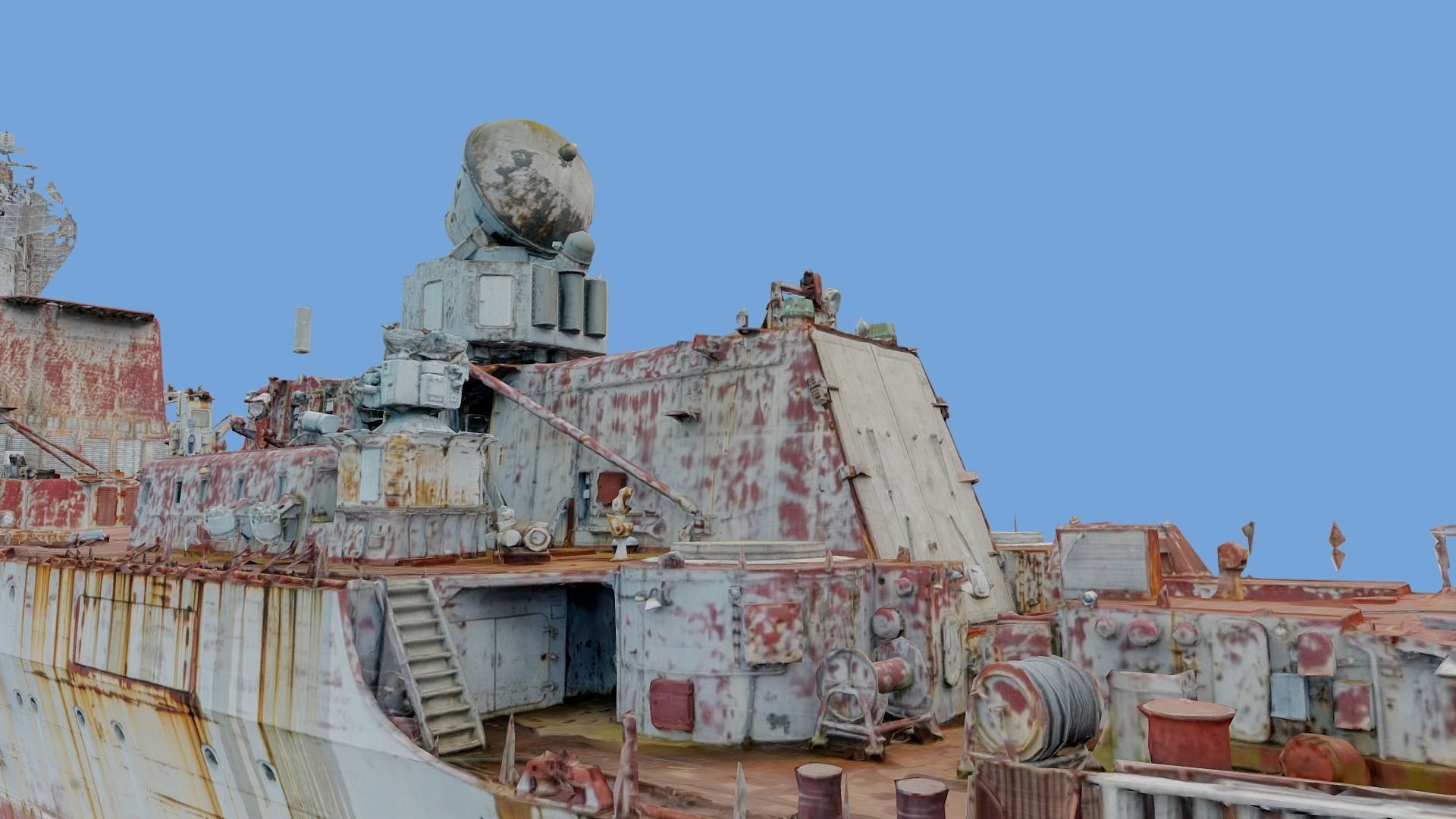 Cruiser Ukraina Ukraine - copy of Moskva Moskow ship - real scan 3D model_5