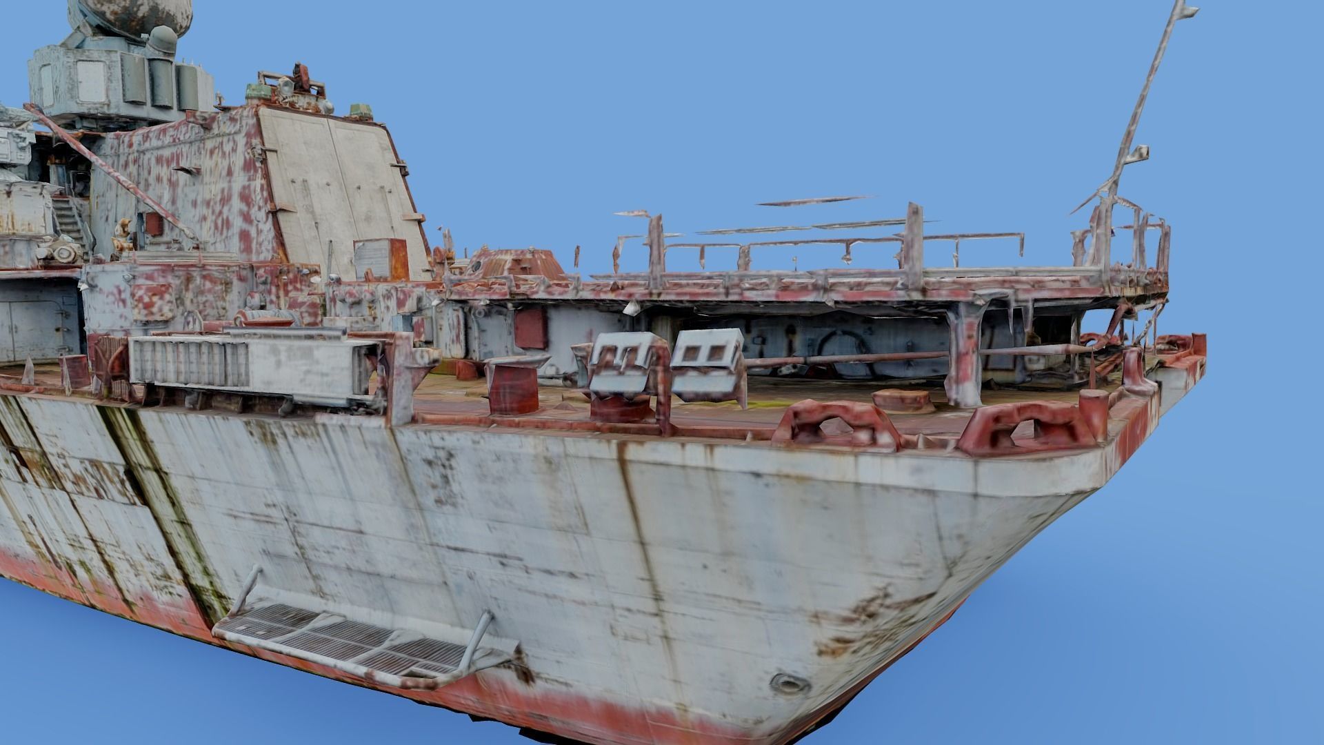 Cruiser Ukraina Ukraine - copy of Moskva Moskow ship - real scan 3D model_25