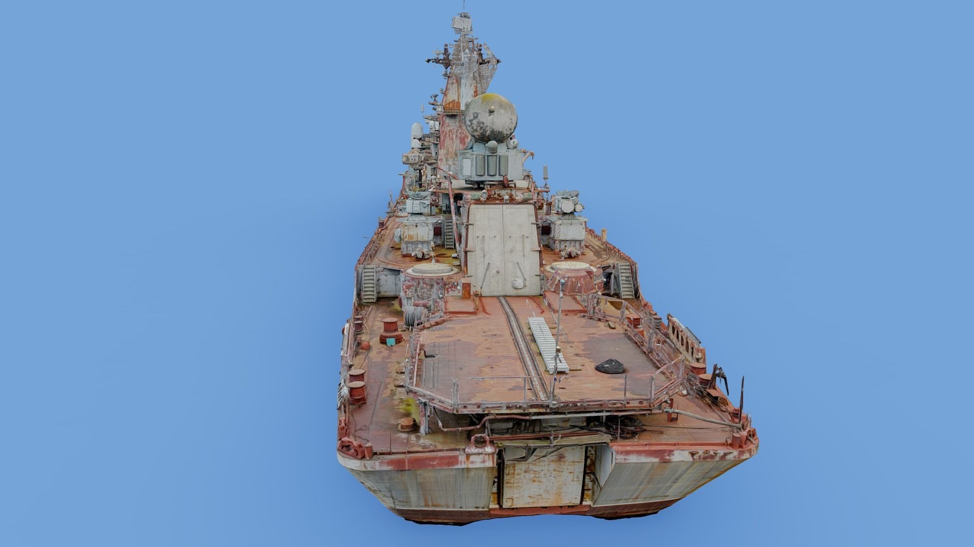 Cruiser Ukraina Ukraine - copy of Moskva Moskow ship - real scan 3D model_6