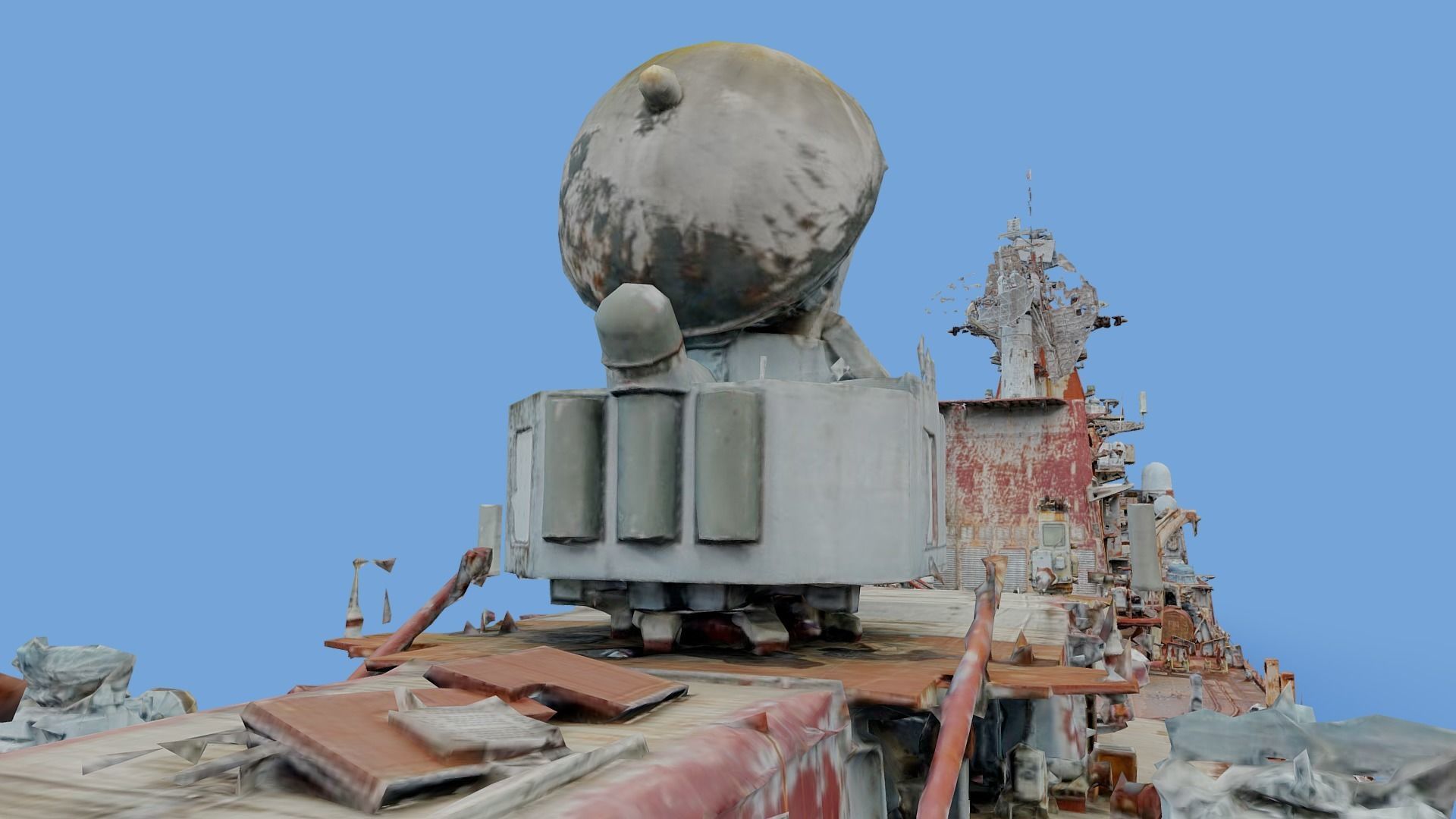 Cruiser Ukraina Ukraine - copy of Moskva Moskow ship - real scan 3D model_14