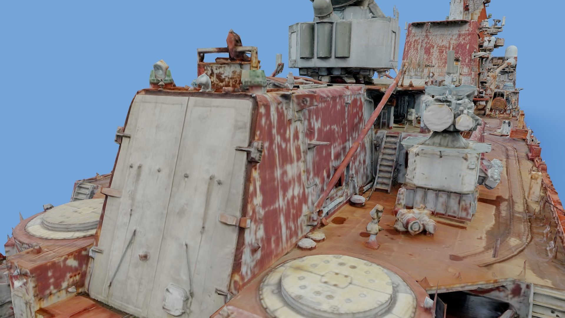 Cruiser Ukraina Ukraine - copy of Moskva Moskow ship - real scan 3D model_26