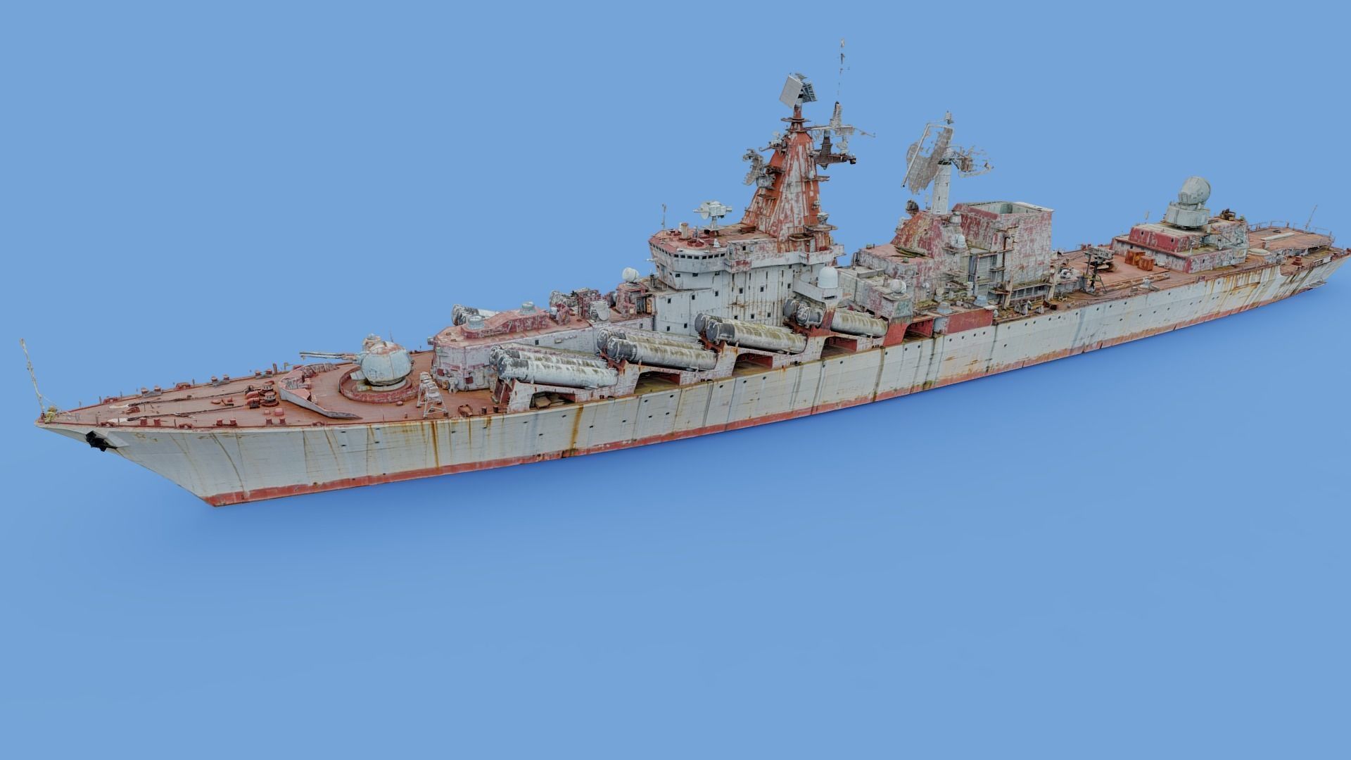 Cruiser Ukraina Ukraine - copy of Moskva Moskow ship - real scan 3D model_1