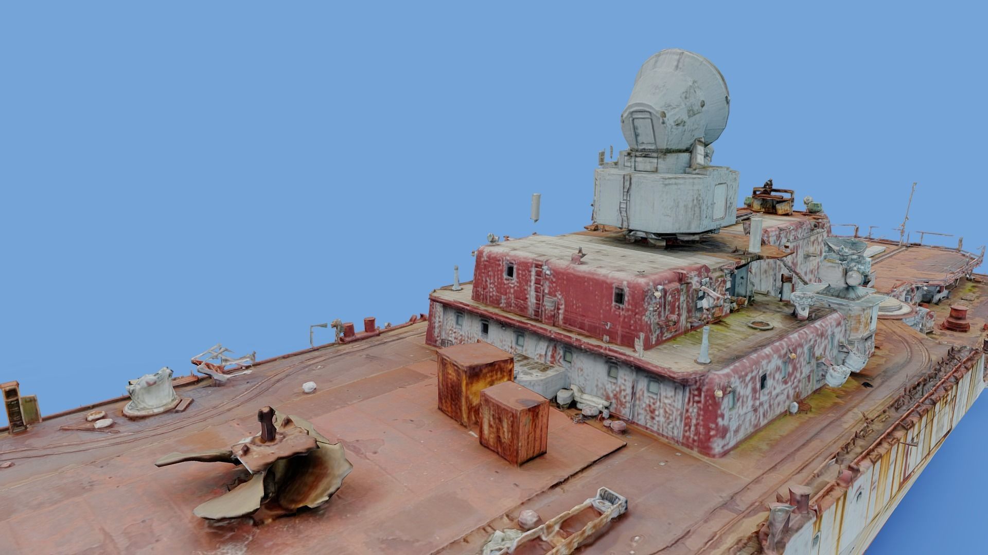Cruiser Ukraina Ukraine - copy of Moskva Moskow ship - real scan 3D model_17