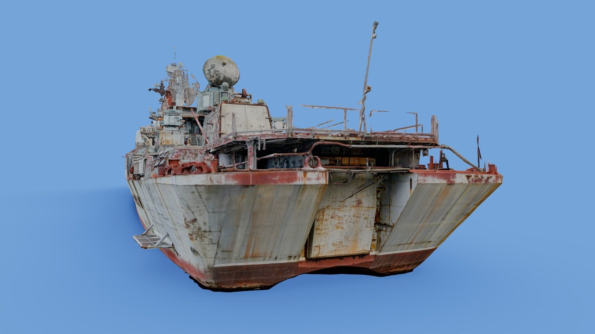 Cruiser Ukraina Ukraine - copy of Moskva Moskow ship - real scan 3D model_13