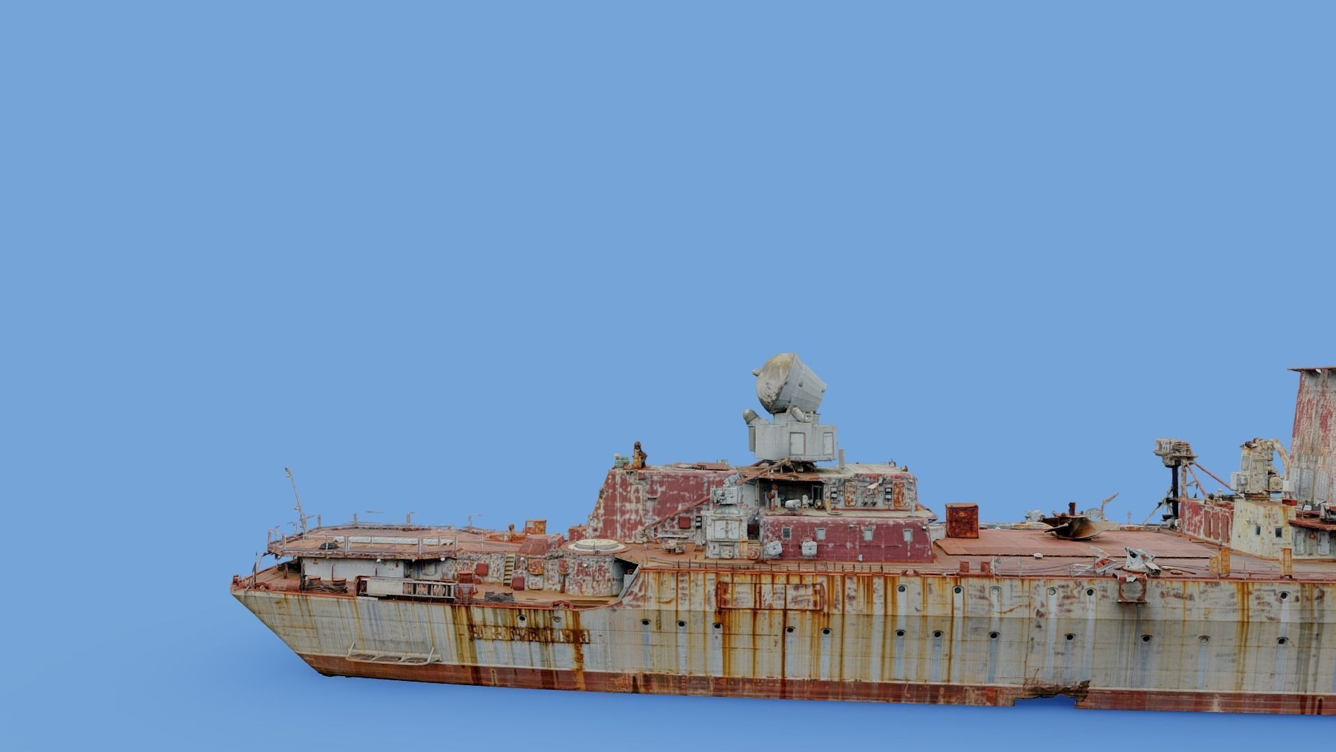 Cruiser Ukraina Ukraine - copy of Moskva Moskow ship - real scan 3D model_15