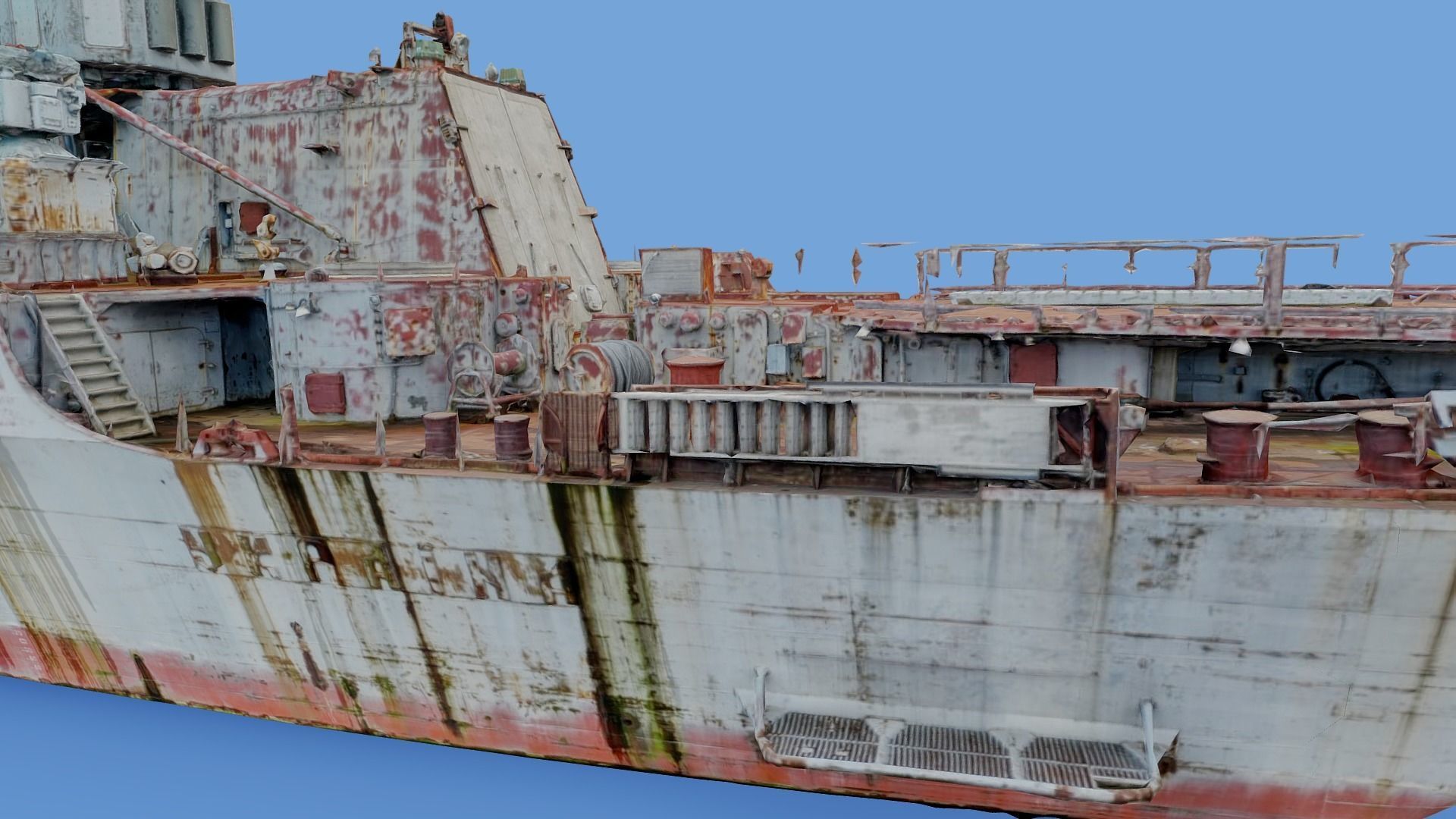 Cruiser Ukraina Ukraine - copy of Moskva Moskow ship - real scan 3D model_23