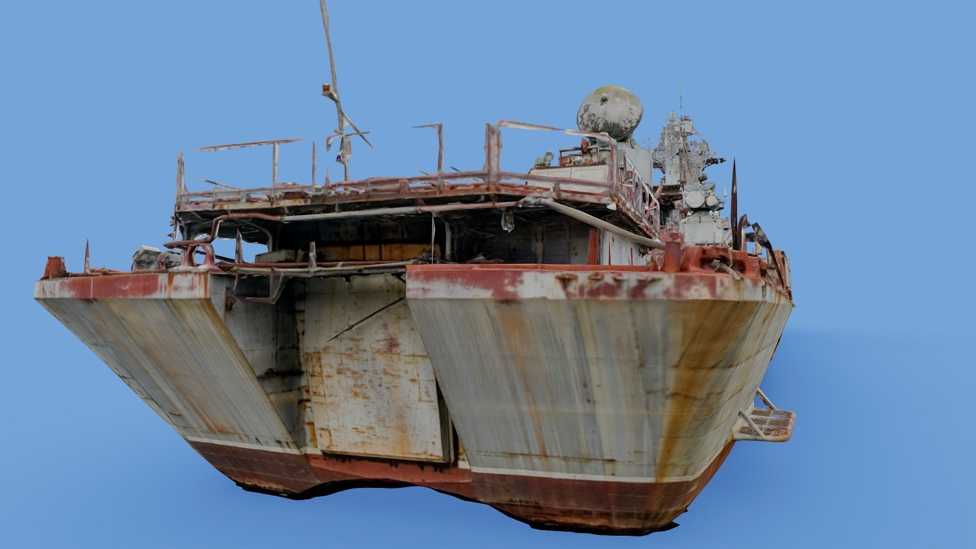 Cruiser Ukraina Ukraine - copy of Moskva Moskow ship - real scan 3D model_18